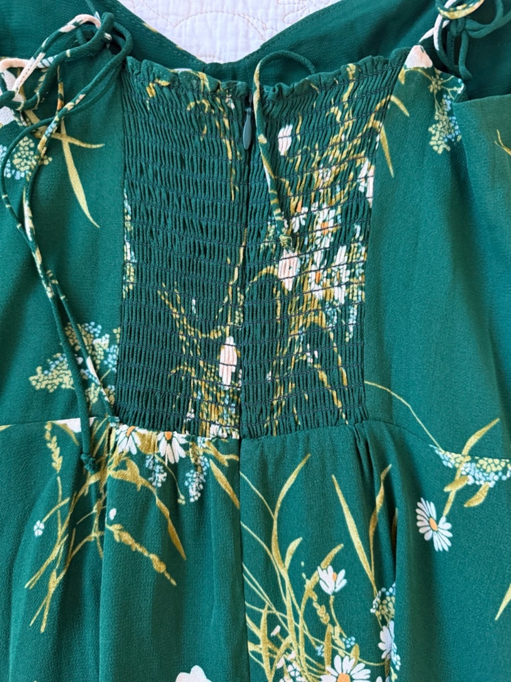 Reformation Juliette Buena Midi Dress in Emerald Floral Print size 4 - Picture 4 of 8